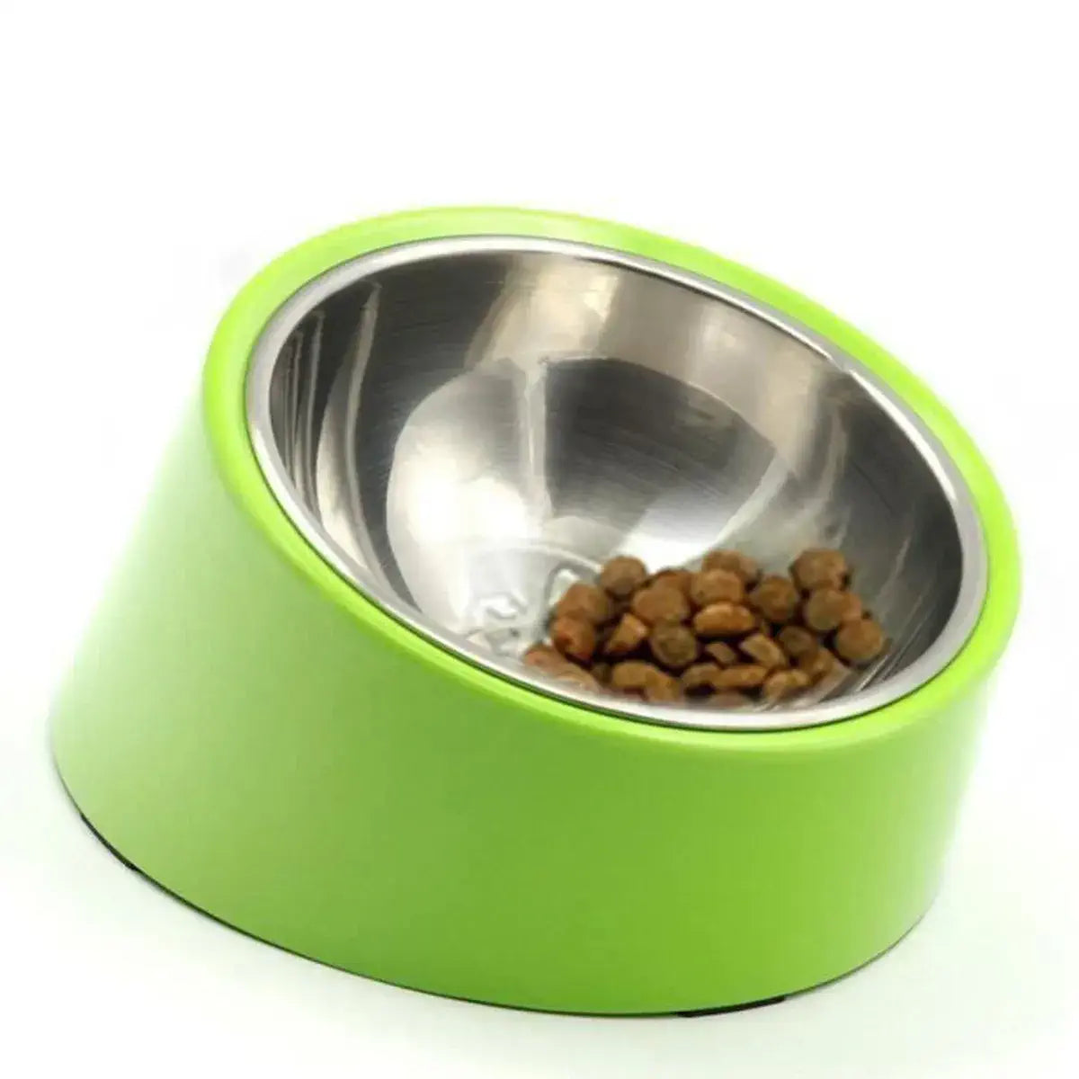 Grand bol surélevé vert pour animaux