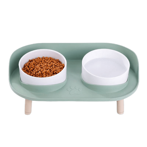 Mangeoire design vert pour animaux