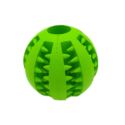 Balle dentaire verte et à friandise pour chien