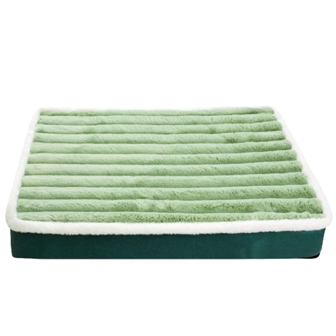 Lit rembourré vert pour chien