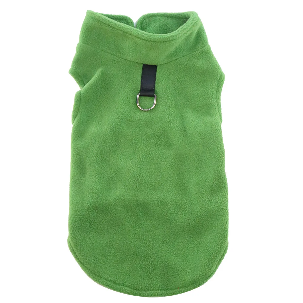Pull polaire simple vert pour chien