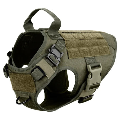 harnais tactique militaire vert pour chien