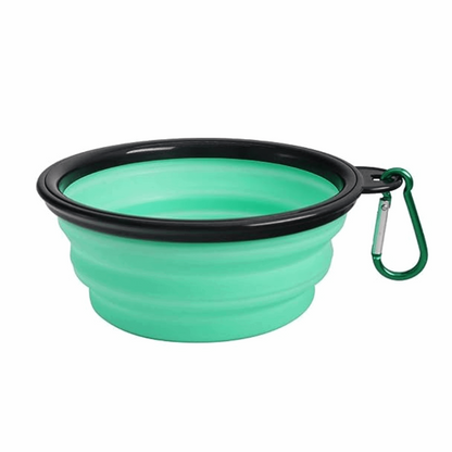 Gamelle de voyage vert clair pour chien