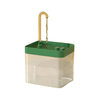 Fontaine à eau transparente pour chat - Verte