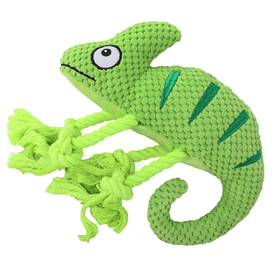 Jouet Caméléon vert pour chien