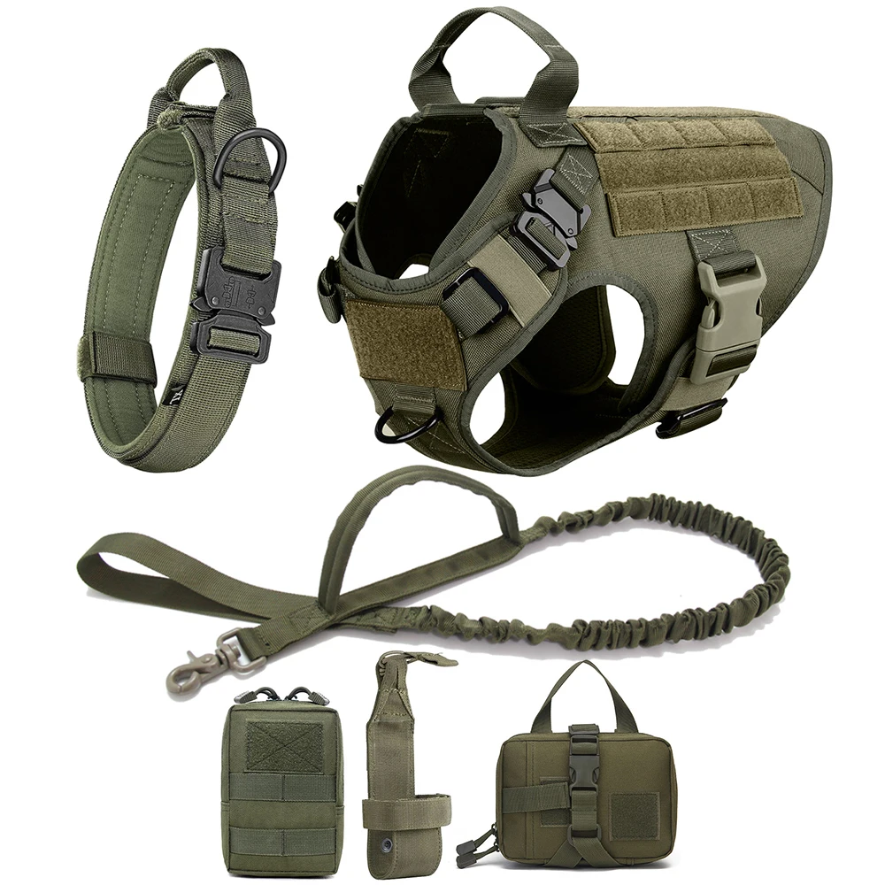 harnais tactique militaire camo pour chien - lot 3