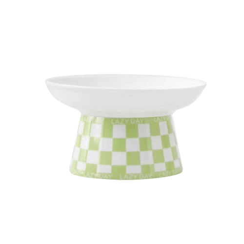 Gamelle céramique design pour chat - Vert Moyen