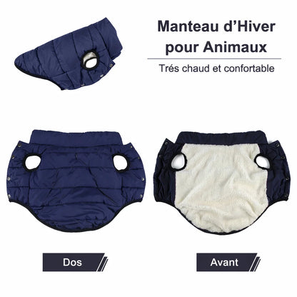 Veste doublée très chaude et confortable pour petits chiens