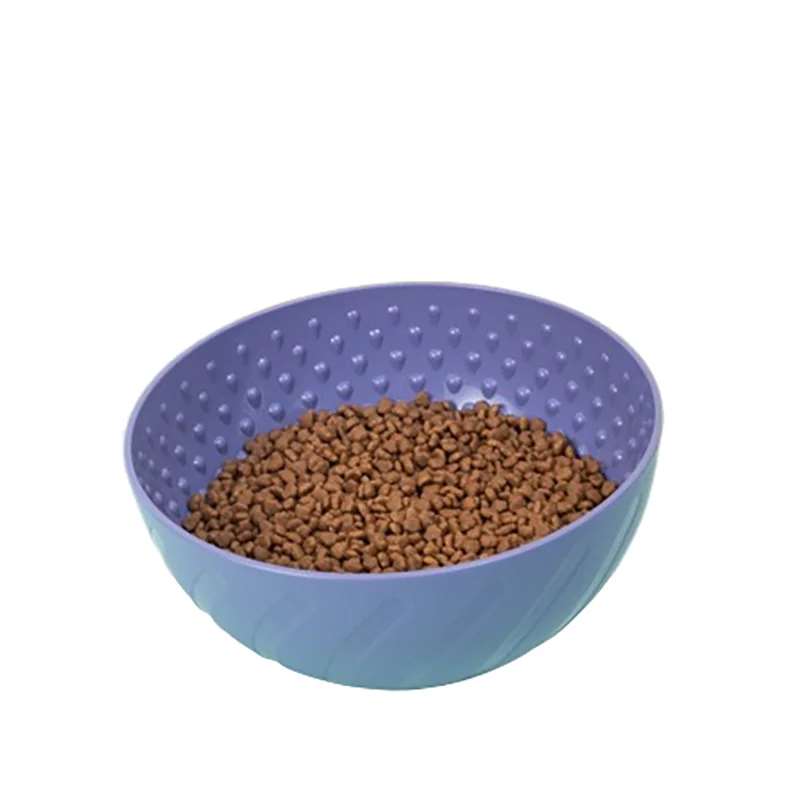 Bol à lécher violet pour chien
