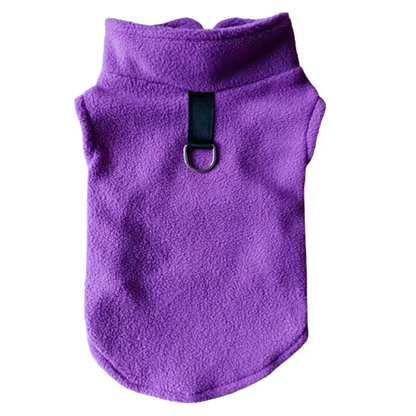 Pull polaire simple violet pour chien