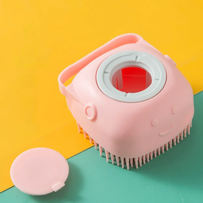Brosse de bain rose pour chien et chat
