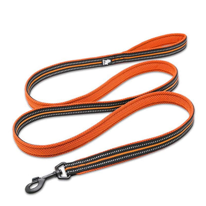 Laisse orange en nylon pour chien