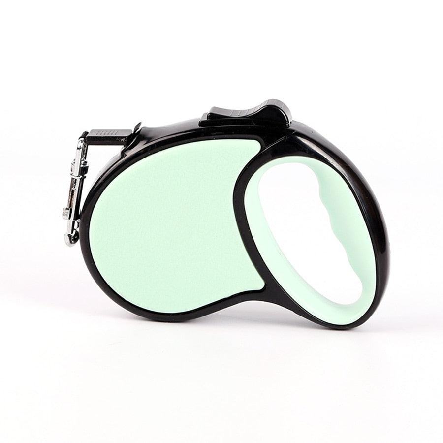 Laisse enrouleur verte pour chien