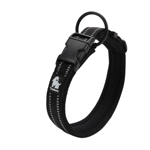 Collier noir en nylon pour chien 