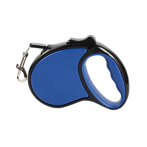 Laisse enrouleur bleue pour chien