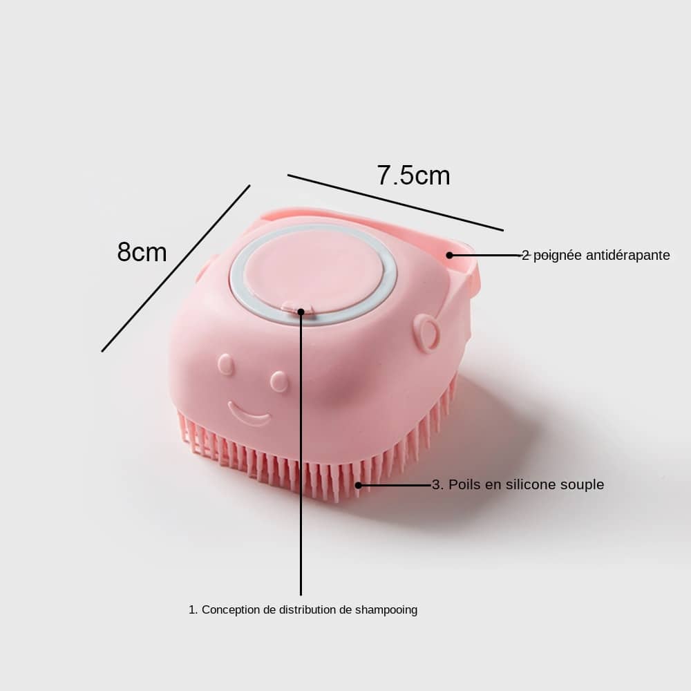 Dimensions brosses de bain pour chien et chat