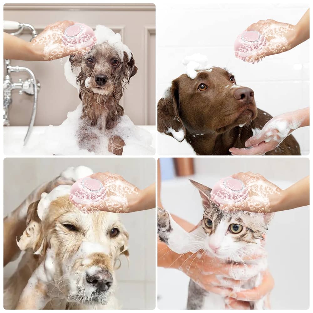 Brosse de bain pour chien et chat