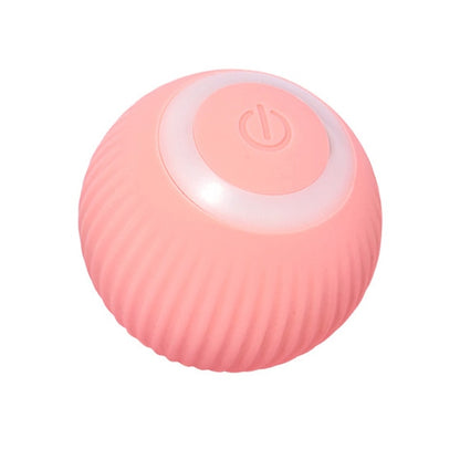 Balle interactive rose pour chat