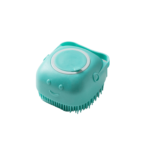 Brosse de bain bleue pour chien et chat