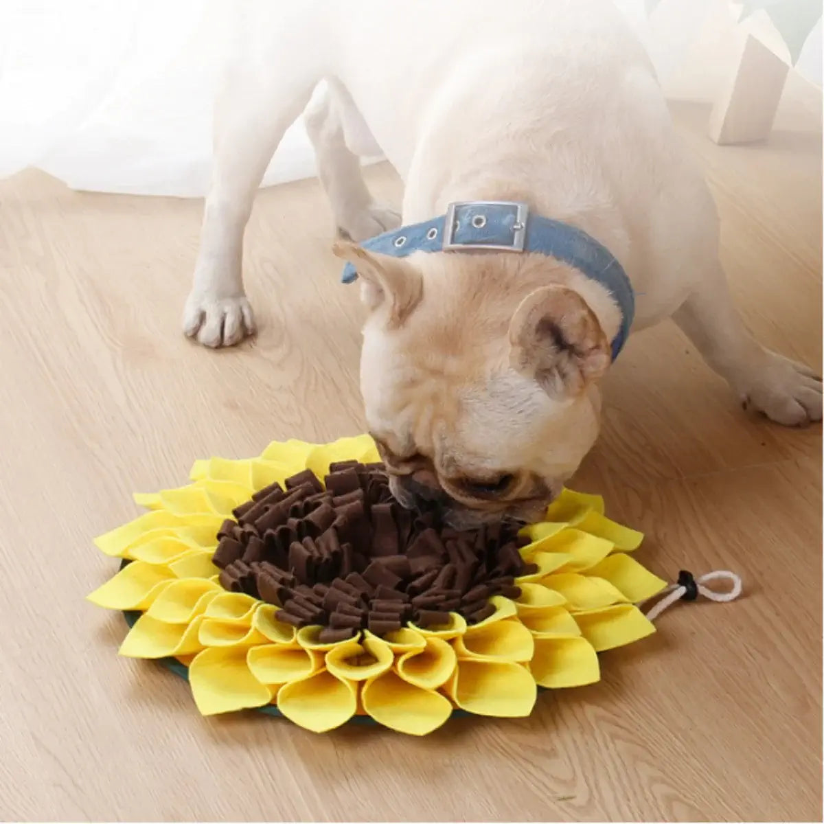 Tapis de fouille pour chien en forme de tournesol