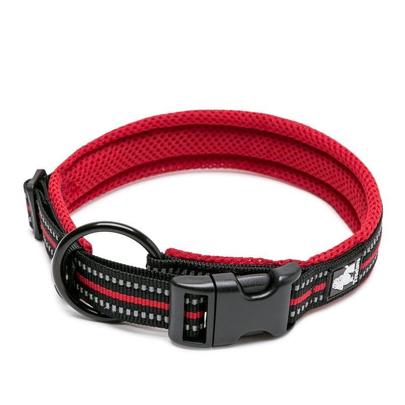 Collier rouge en nylon pour chien 