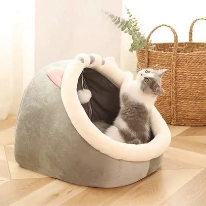 Chat dans un panier en forme d'animaux